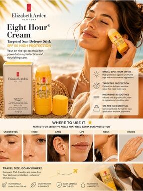 Elizabeth Arden Yellow Sun Defense Stick SPF 50